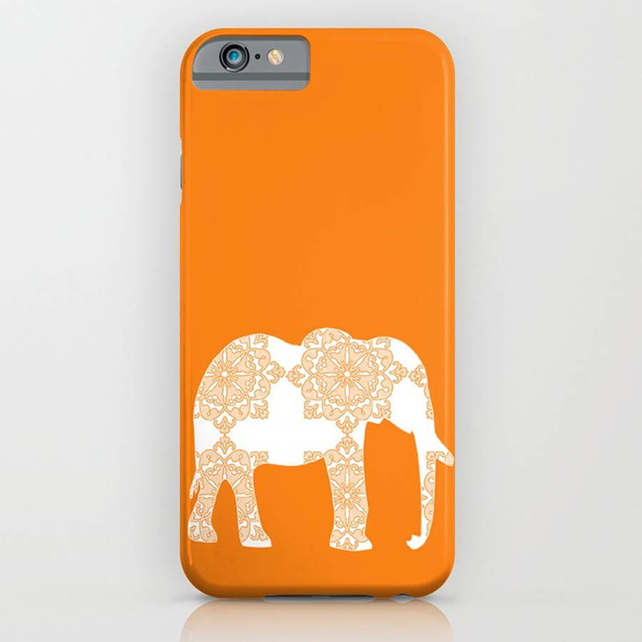 floral elephant for phone case by indira albert