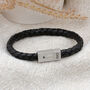 Mens Personalised Leather Infinity Bracelet, thumbnail 1 of 3