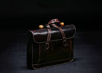 Real Leather Portfolio Laptop Bag Gift For Men, 3 of 11