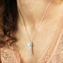 Personalised Bar And Birthstone Charm Necklace, thumbnail 1 of 10