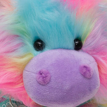 Personalised Large Highland Cow Rainbow Soft Toy, 2 of 7