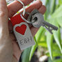 Personalised Heart Metal Keyring For Valentine's Day, thumbnail 5 of 10