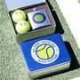 Personalised Tennis Ball Tin With Hip Flask Gift For Him, thumbnail 1 of 7