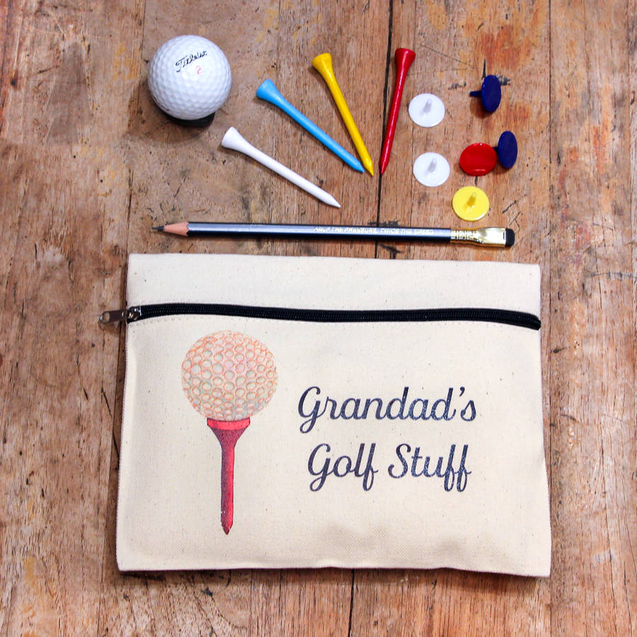 personalised golfer's zipped pouch by snapdragon | notonthehighstreet.com