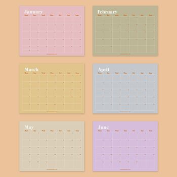 2023 Pastels Minimalist Calendar | A4 Calendar, 5 of 8