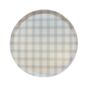 Light Blue Plaid Large Party Plates X 12, thumbnail 1 of 2