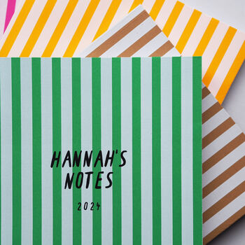 Personalised Stripes Notebook, 3 of 4