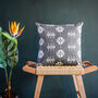 Nala Recycled Cotton Cushion Cover In Charcoal, thumbnail 1 of 2