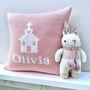 Personalised Knitted Christening Cushion, thumbnail 6 of 9