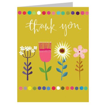 Thank You Dainty Bloom Mini Greetings Card, 3 of 5