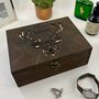 Stag Personalised Cufflink And Watch Box, thumbnail 11 of 11