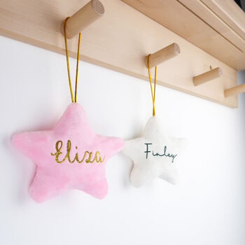 Personalised Christmas Tree Star Decoration With Name On, 3 of 6