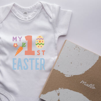 Organic Cotton My First Easter Baby Grow, 2 of 6