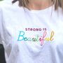 Embroidered Strong White T Shirt, thumbnail 2 of 2