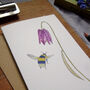 Fritillary And Bee Any Occasion Greetings Card, thumbnail 4 of 8