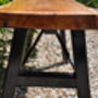 Handcrafted Yew Wood Bench Seat, thumbnail 8 of 8