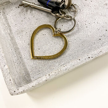 Gold Or Silver Heart Keyring, 10 of 10