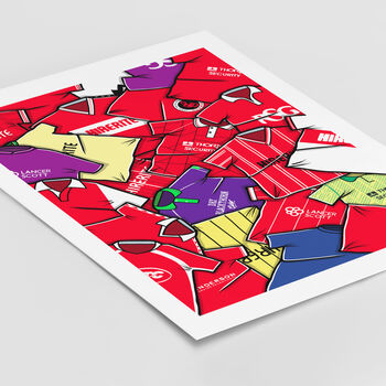 Bristol City Football Shirt Mash Up Print, 3 of 3