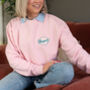 Super Mama Personalised Badge Sweatshirt, thumbnail 9 of 11