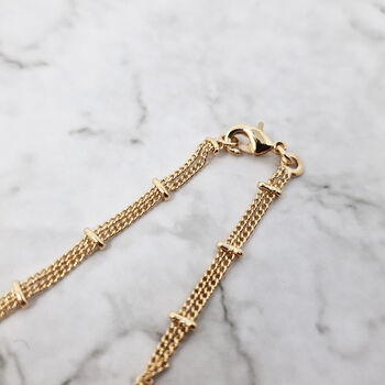 18k Gold Vermeil Plated Double Chain Bracelet, 4 of 5