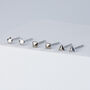 Sterling Silver Tiny Geometric Stud Earrings, thumbnail 1 of 5