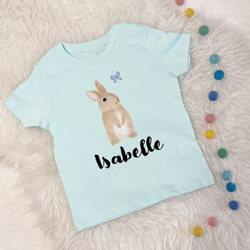 Kids Personalised Illustrated Bunny T Shirt, 3 of 6