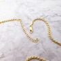 Gold Plated Sapphire September Birthstone Rope Necklace, thumbnail 3 of 5
