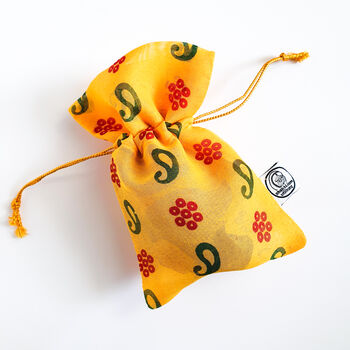 Two Reusable Sari Gift Bags, Pouches With Drawstring, 2 of 10