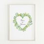 Personalised Floral Watercolour Wall Art, thumbnail 4 of 5