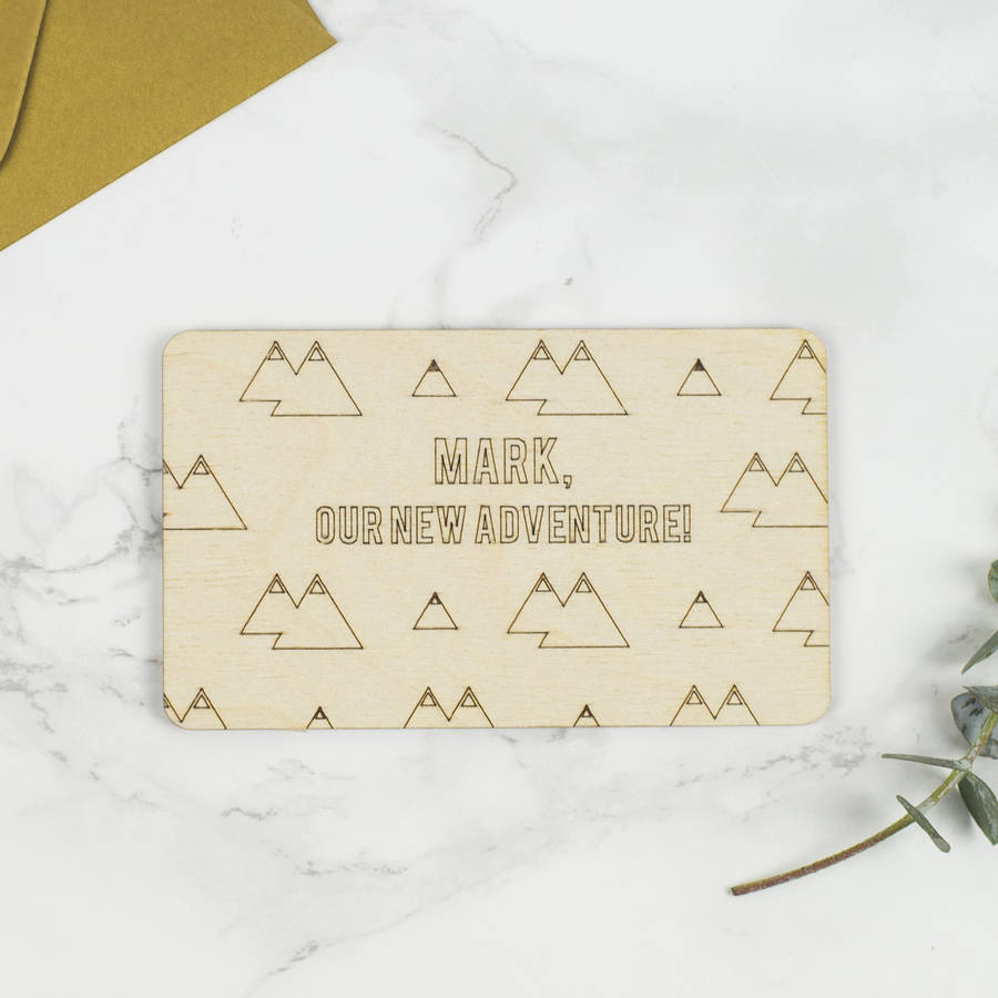 Personalised Wooden Adventure Card By Sophia Victoria Joy 