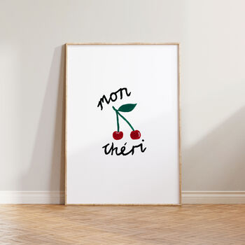 Mon Cheri Simple Hand Painted Wall Art Print, 2 of 9