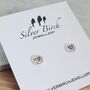 Mini Sterling Silver Heart Stud Earrings, thumbnail 3 of 8