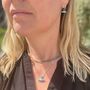 The T Bar Turquoise Necklace, Silver, thumbnail 4 of 8