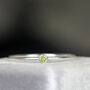 Green Peridot Solitaire Ring Gold Or Silver, thumbnail 9 of 11