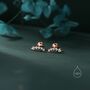 Sterling Silver Tiny Shooting Star Cz Screw Back, thumbnail 8 of 12