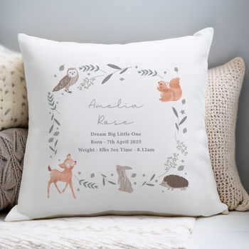 Personalised Woodland Animals Cushion, 2 of 4