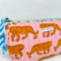 Handmade Wash Bag | Pink Tiger, thumbnail 3 of 3