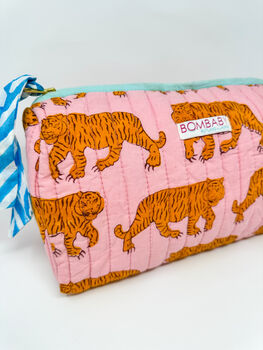 Handmade Wash Bag | Pink Tiger, 3 of 3