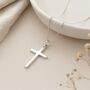 Personalised Sterling Silver Cross Necklace, thumbnail 4 of 12