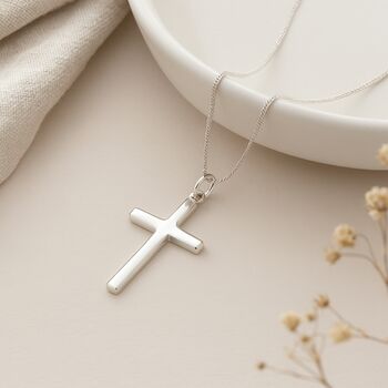Personalised Sterling Silver Cross Necklace, 4 of 12