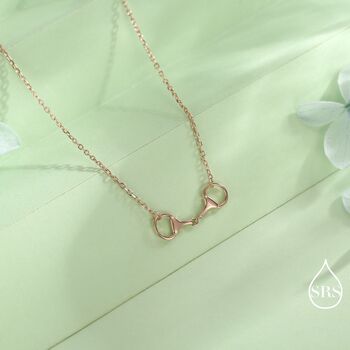 Snaffle Bit Necklace In Sterling Silver, 4 of 12