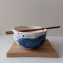 Handmade Ceramic Ramen Bowl With Chopsticks, thumbnail 5 of 7
