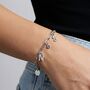 Charm Builder™ Silver Paperclip Chain Multi Charm Bracelet, thumbnail 1 of 9
