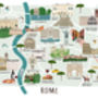 Personalised Rome Map Print, thumbnail 2 of 7