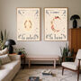 Set Of Two Sun And Moon Cream Art Prints, thumbnail 1 of 5