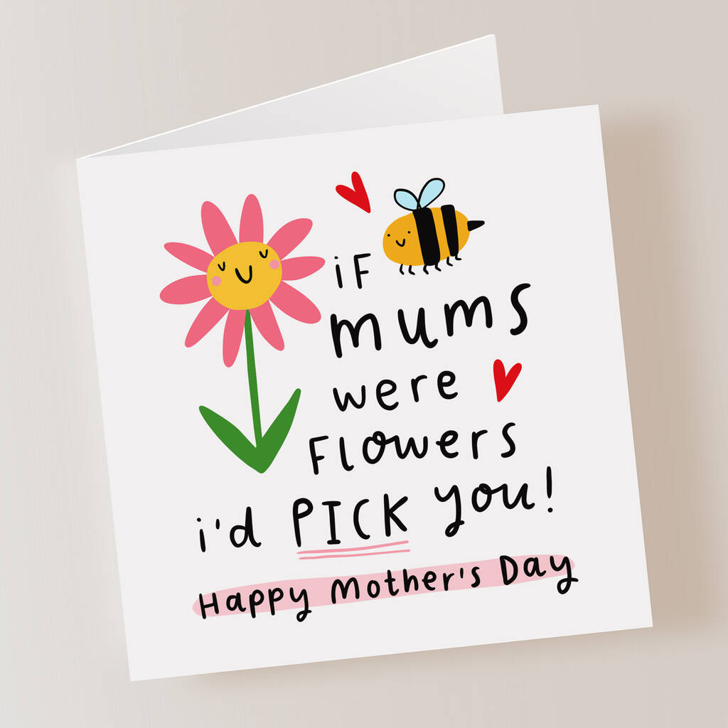 'If Mums Were Flowers' Mother's Day Card By Cat & Bean