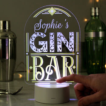 Personalised Gin Bar LED Sign, 4 of 6