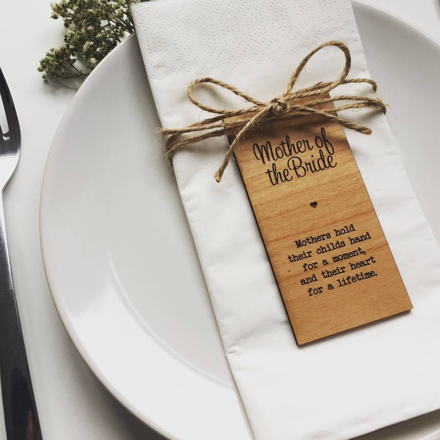 Mother Of The Bride Wooden Place Setting, 1 of 3