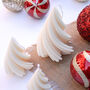 Trio Of Swirl Christmas Trees Candle Set, thumbnail 3 of 7