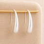 Sterling Silver Plated Molten Teardrop Earrings, thumbnail 1 of 9